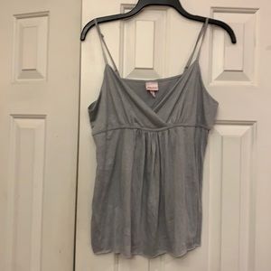 😍 2/$29 Xhileration Gorgeous Shimmery silvery gray sexy tank adjustable straps